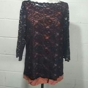 Boden US 12 Lace Blouse Navy